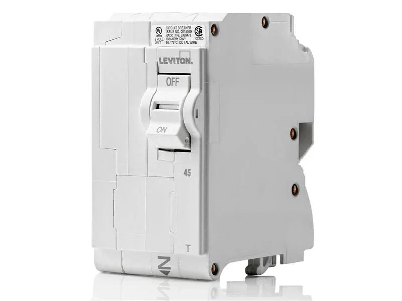Leviton LB245-T 45A 2-Pole Plug-On Standard Branch Circuit Breaker, Thermal