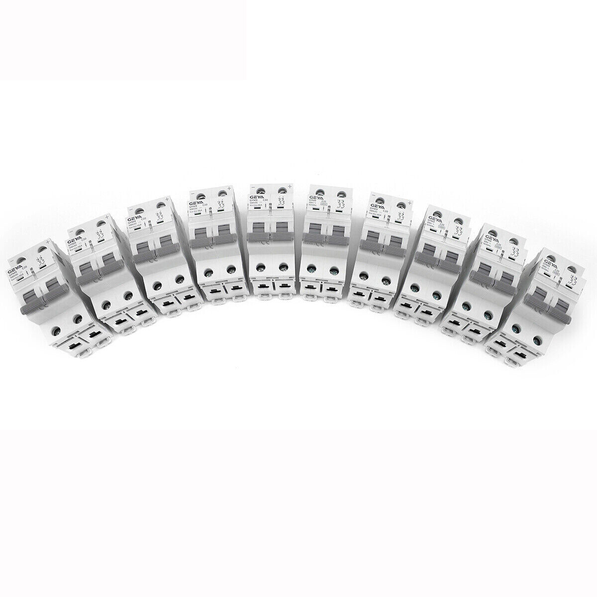 GEYA 10PCS PV DC 2P Mini Circuit Breaker MCB 6 10 16 25 32 40 50 63 80 100 125A