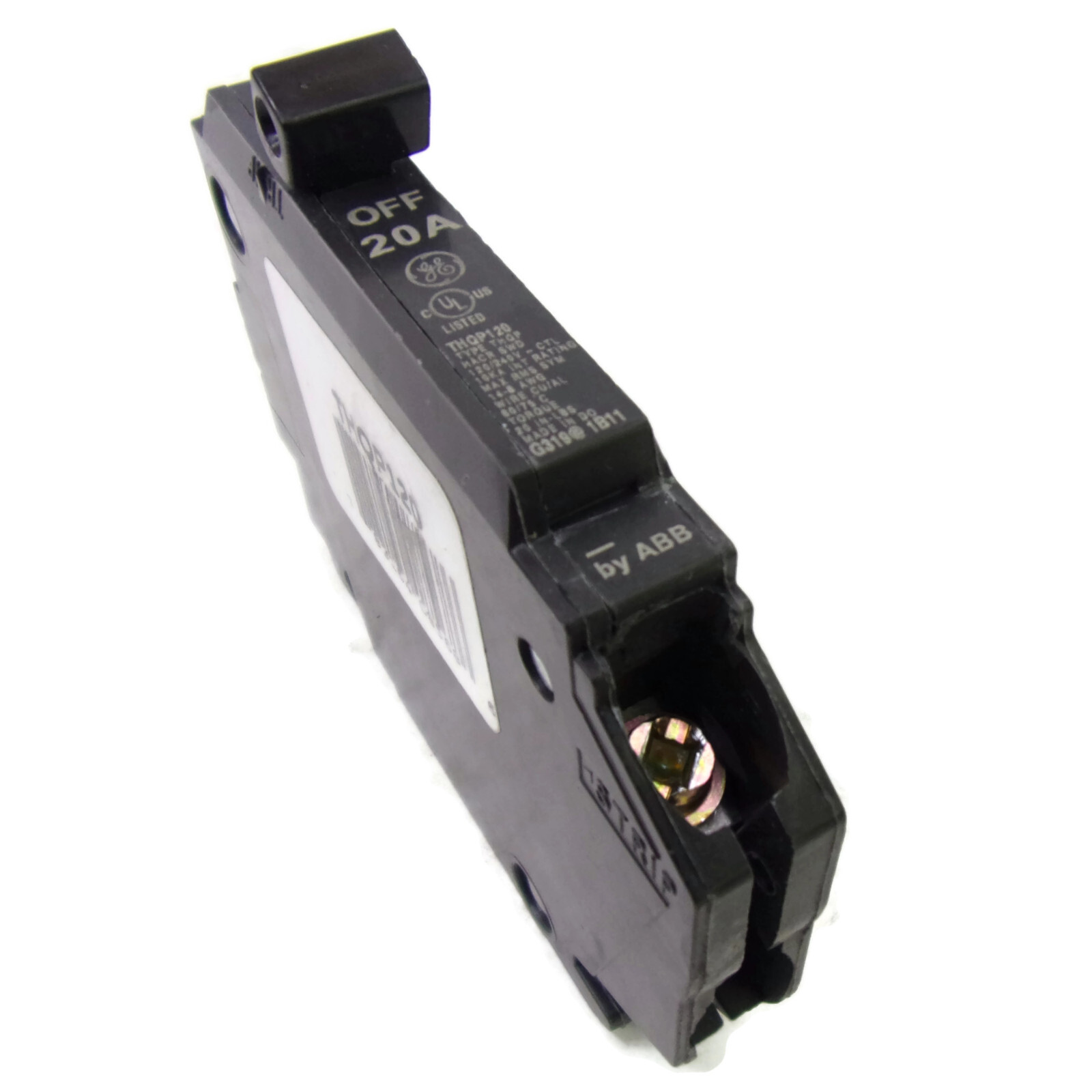 GE THQP120 20A 120/240V Single Pole Type THQP Circuit Breaker New Open Box