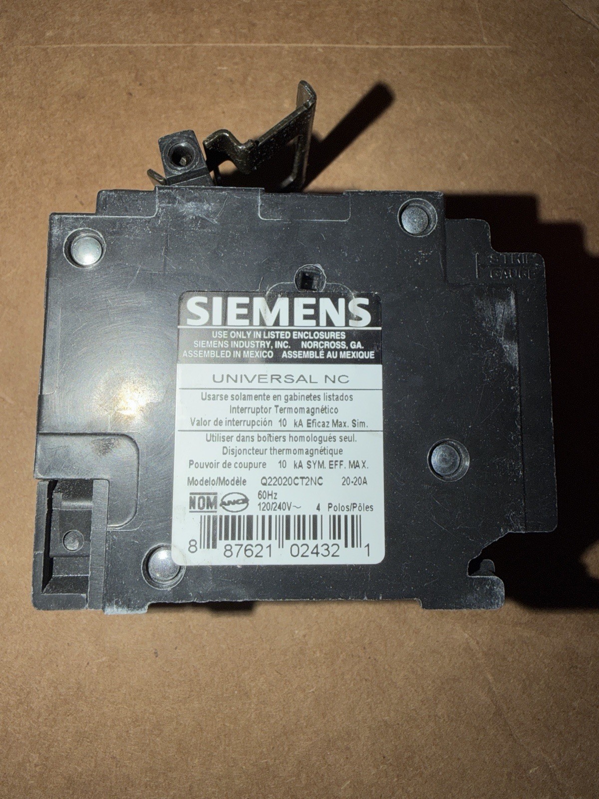 Siemens Type QT Q22020CT2 Two 20-Amp Double Pole Circuit Breaker Clip On 🔥 New