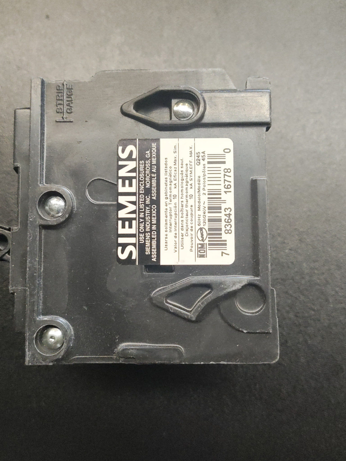 Siemens Q245 45 Amp Double-Pole Type QP Circuit Breaker