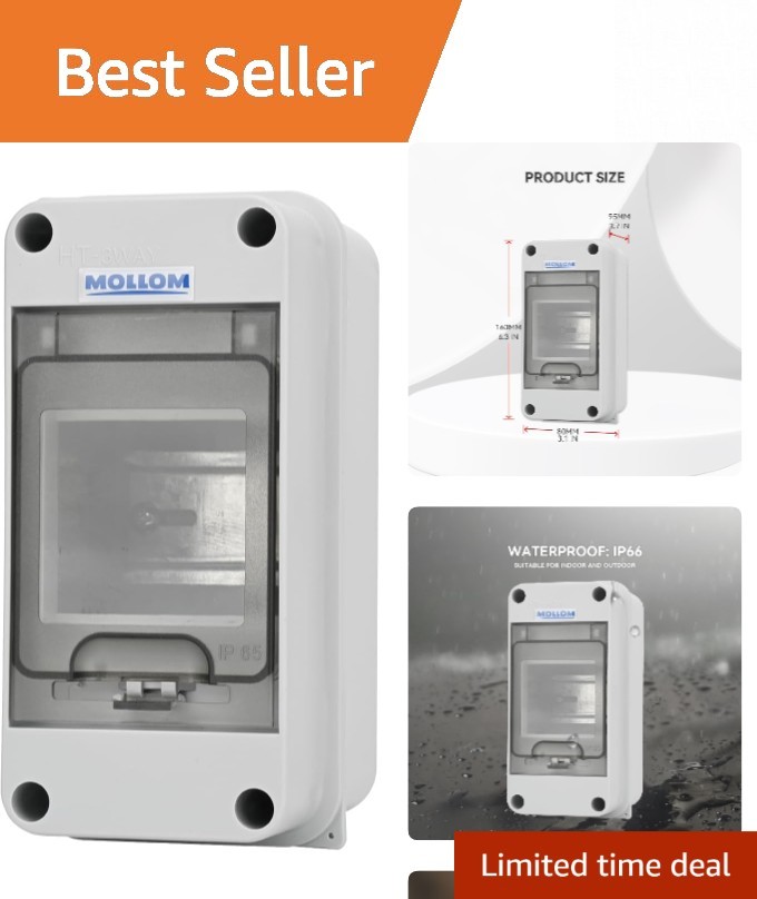 Compact DIN Rail Compatible Circuit Breaker Box – 3-Way Protection Rated