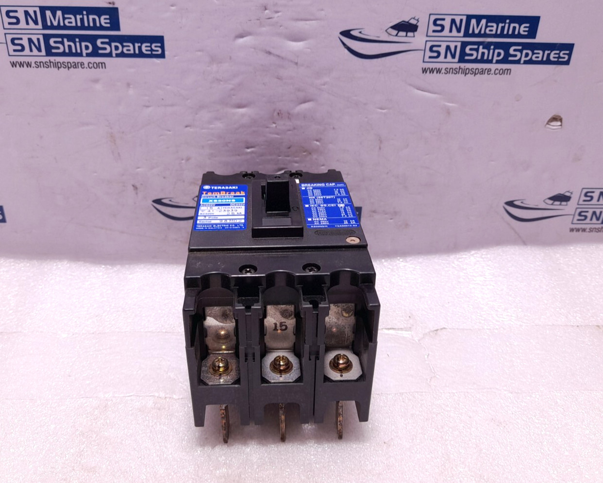 Terasaki Electric XS50NS TemBreak Circuit Breaker 15A 3Pole AC600V DC250V AC220V