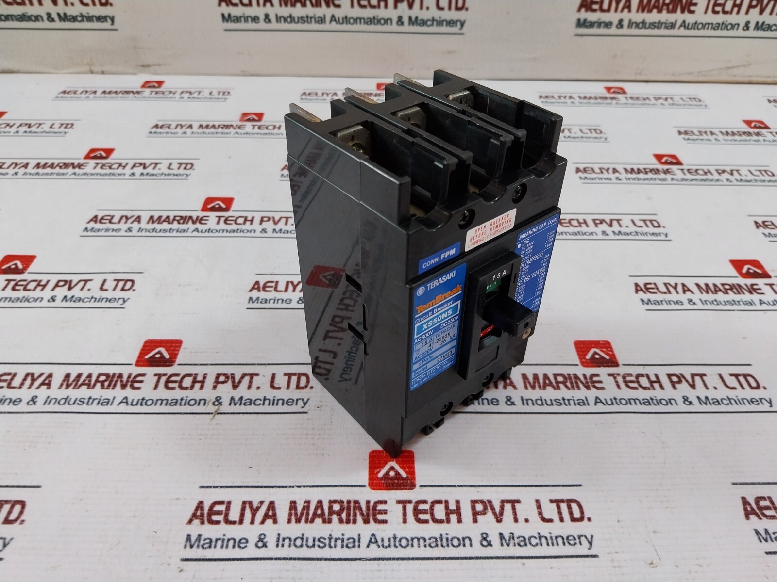 Terasaki XS50NS TemBreak 3 Pole Circuit Breaker 15A AC600V DC250V