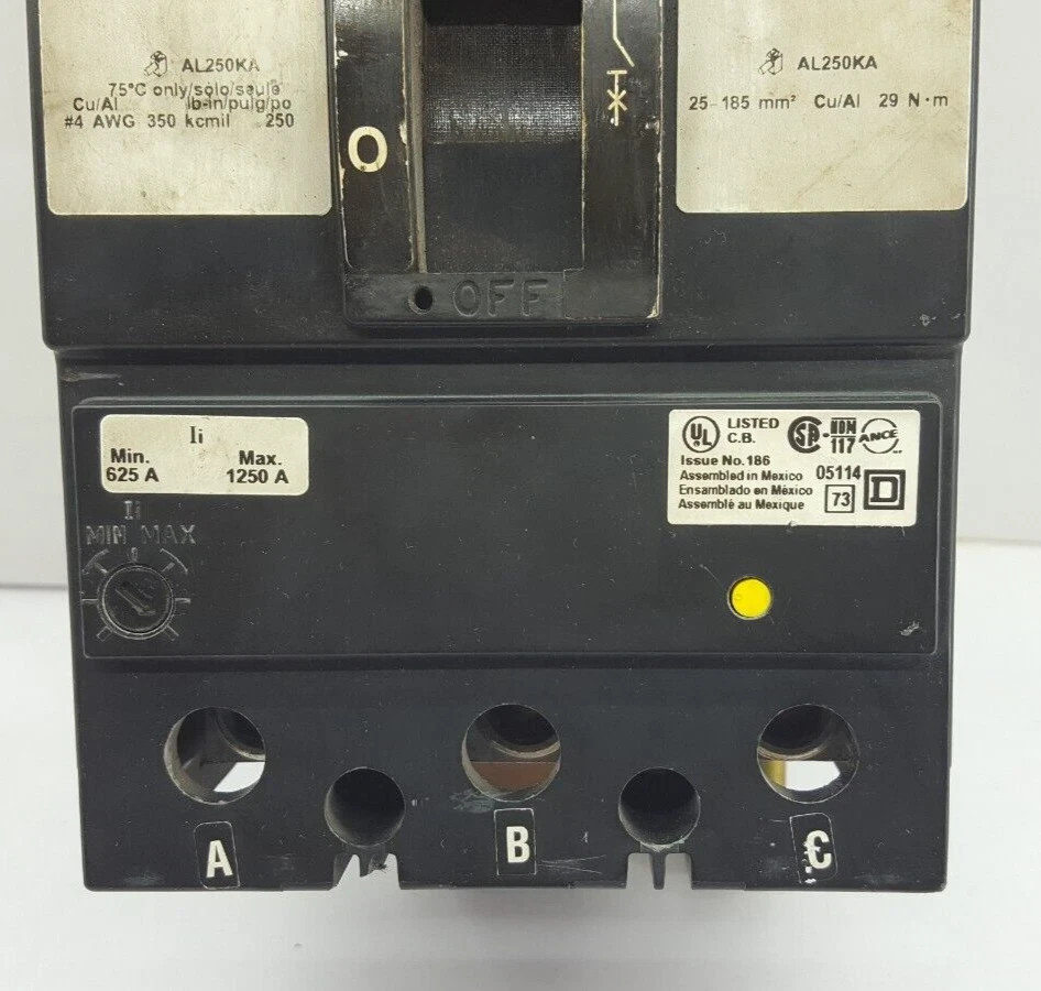 Square D KA36125 Amps 600Vac 3 Pole Circuit Breakers | Made in Mexico