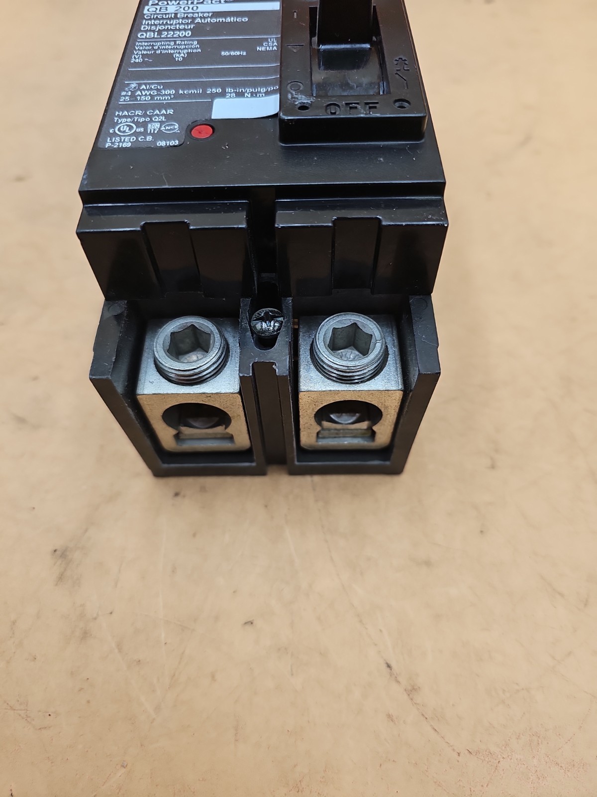 Square D PowerPact QBL22200 2 Pole 200 Amp Type QB 200 Circuit Breaker