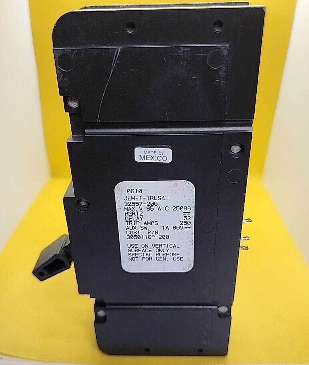 AIRPAX “M” 1 POLE UNIT JLM-1-1RLS4-32557-200 65V 200A CIRCUIT BREAKER [RC 7-4]