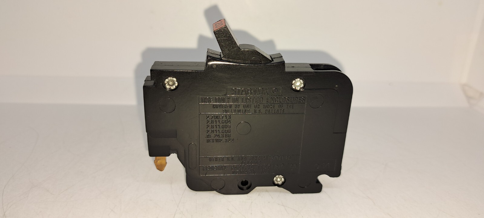 FPE NC120 20 Amp 1 Pole Stab-Lok Type NC Breaker Challenger Federal Pacific RED