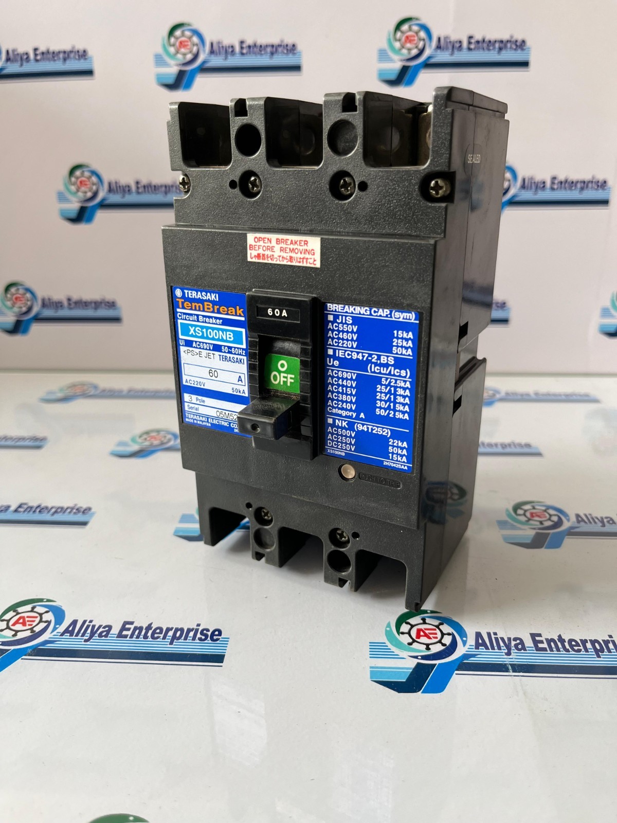 TERASAKI XS100NB 60A 3POLE CIRCUIT BREAKER FREE FAST SHIPPING MADE IN MALAYSIA