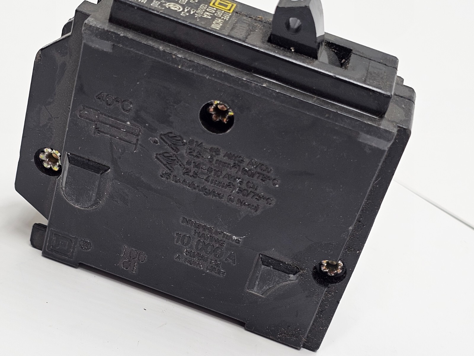 Square D HOM 10KA 120/240V 50/60 Hz Single Pole 15 Amp Circuit Breaker