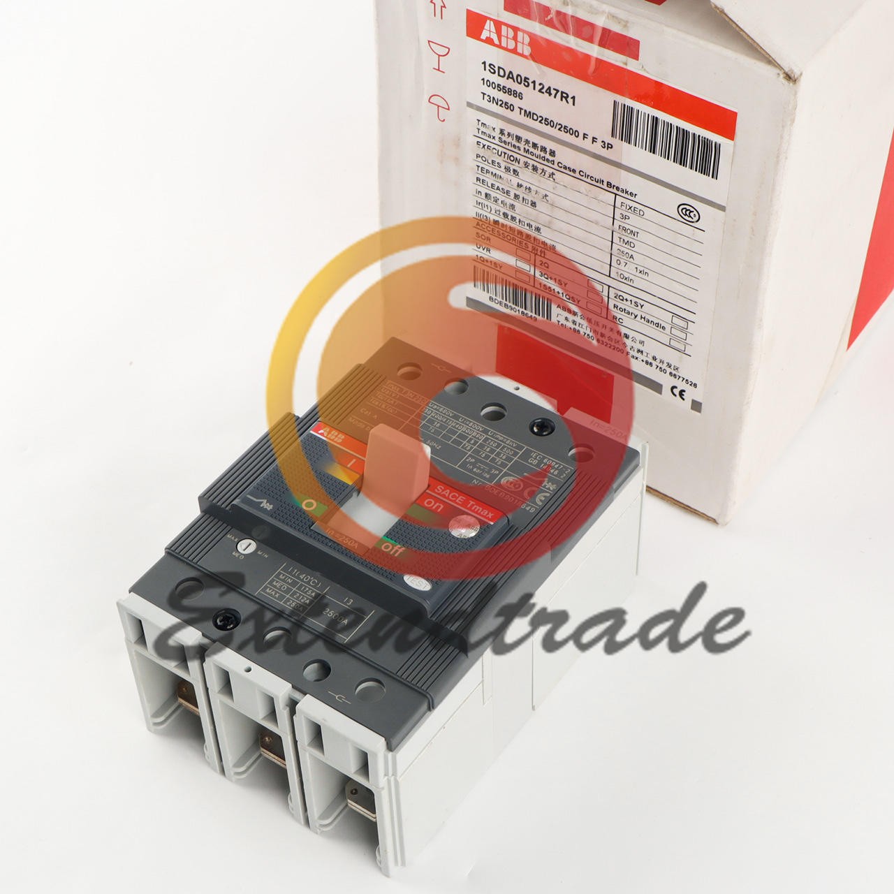 1PC New ABB TMAX T3N250 TMD250/2500 FF 3P 250A 1SDA051247R1 Circuit Breaker
