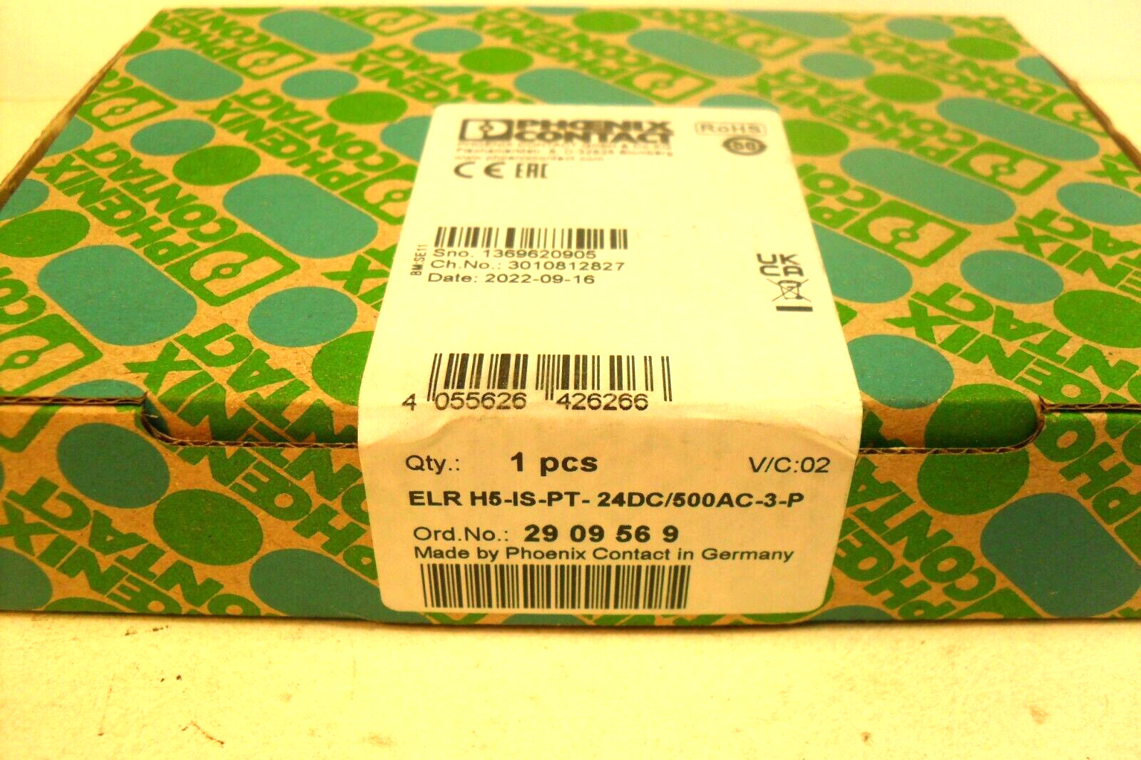 PNOENIX CONTACT ELR H5-IS-PT-24DC/500AC-3-P – 2909569 -Factory Sealed USA SELLER