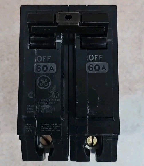 GE THQL2160 Circuit Breaker | 60 Amps, 2 Pole, 120/240V