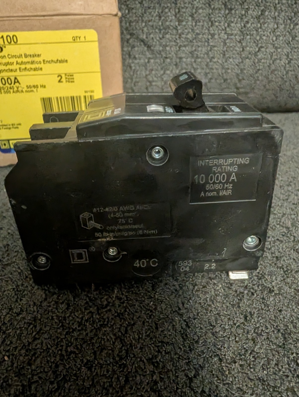 QO2100 Square D PowerPact 100A 2-P Breaker