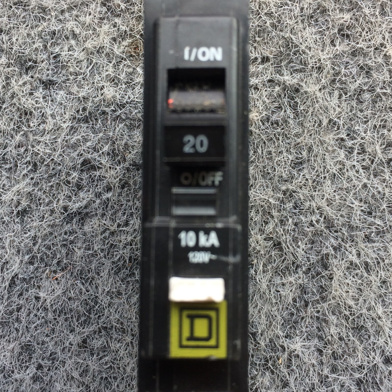 Square D QO120CAFI 20 Amp 1 Pole 120V Plug In Arc Fault CAFI Combination Breaker