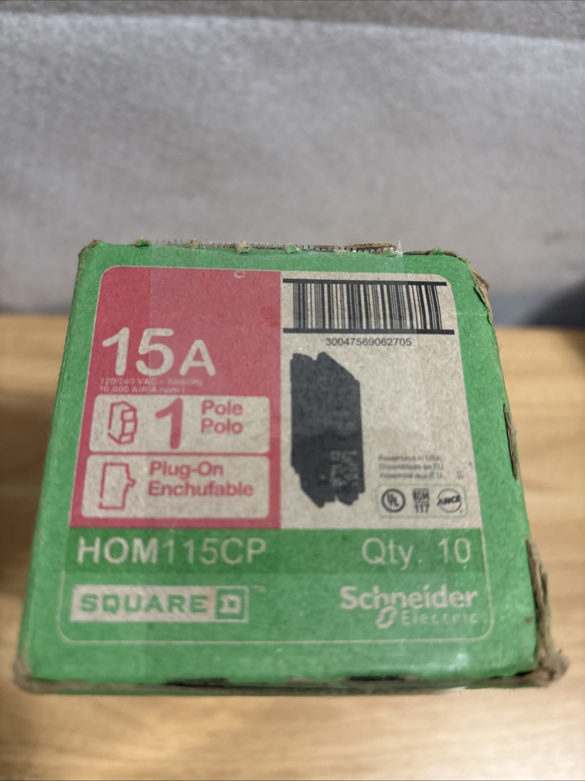 10 PACK HOM115CP Homeline, 15A, 1 pole, 120/240VAC BRAND NEW
