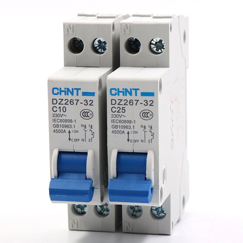 MCB Circuit Breaker Air Switch 10A 16A 20A 25A 32Amp 1Pole+N Fuse Trip Switch