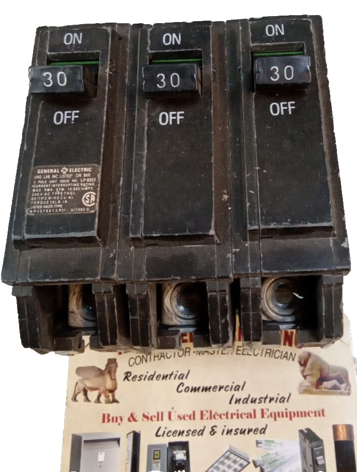 GE/BREAKER/ THQL32030/ 30A/ 3 P/THQL/ GROVE/MISS HAND& SCREW/USE(L167