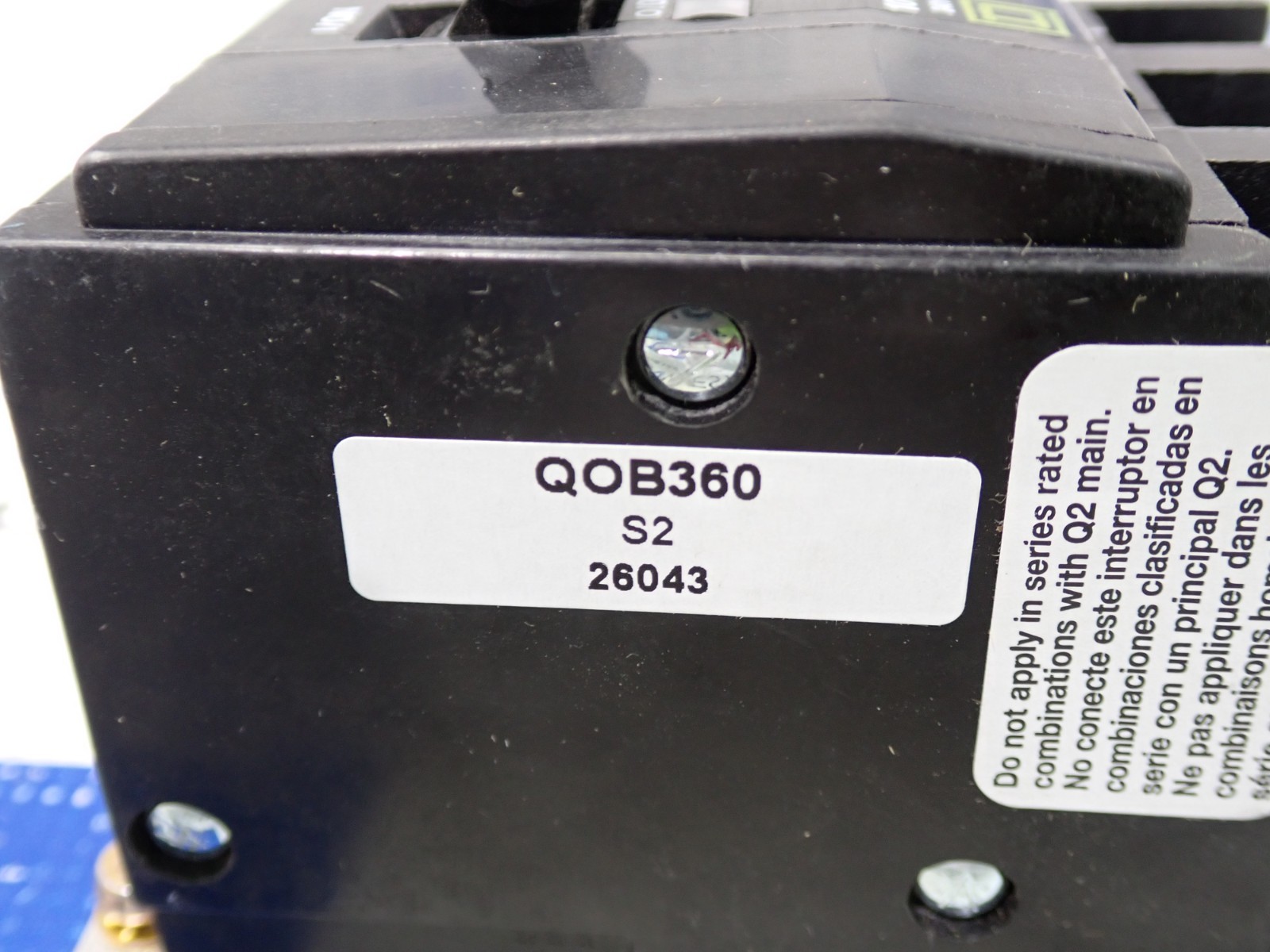 New Square D QOB360 3 Pole 60 Amp 240V Circuit Breaker