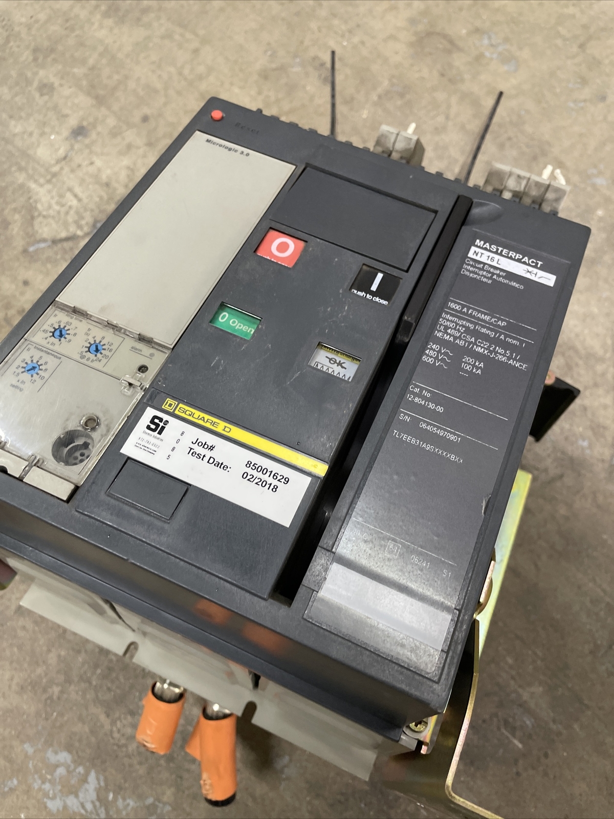 SQUARE D NT16L 1600 A FRAME 3P 480-600 VAC CIRCUIT BREAKER 1 year warranty