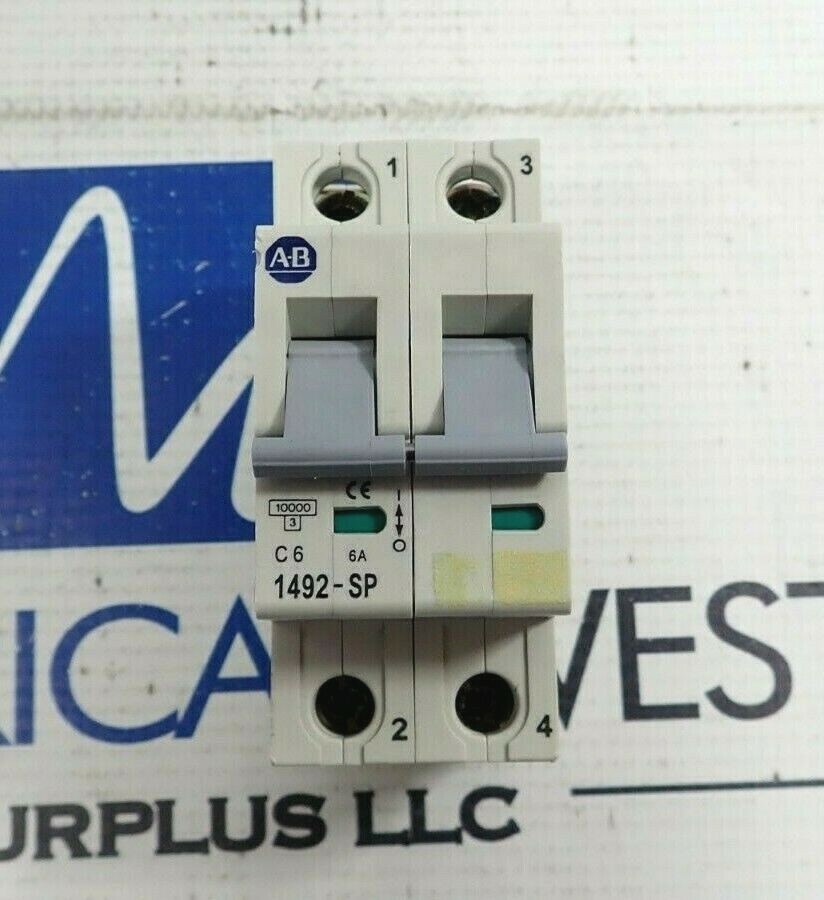 ALLEN BRADLEY 1492-SP2C060 SERIES C 2 POLE CIRCUIT BREAKER 6A