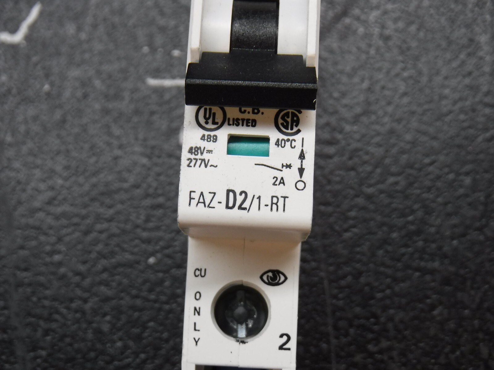 Eaton FAZ-D2/1-RT-SP EN/IEC 60947-2 240/415V~ 50/60Hz Pole Units Circuit Breaker