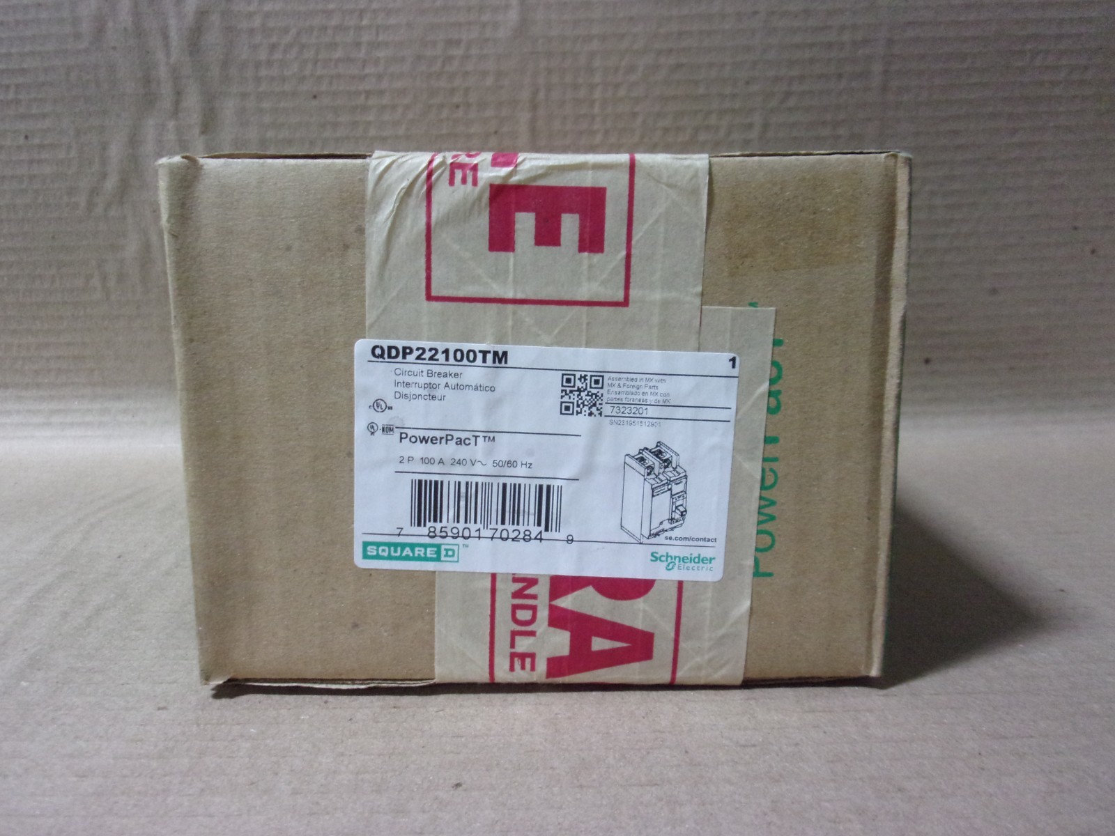 NEW Square D QDP QDP22100TM 2 Pole 100 Amp 240v Circuit Breaker QDP22100 NIB