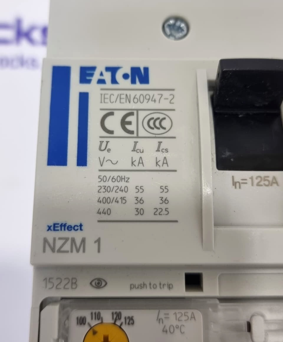 Eaton NZMC1-A125 Molded Case Circuit Breaker 125A