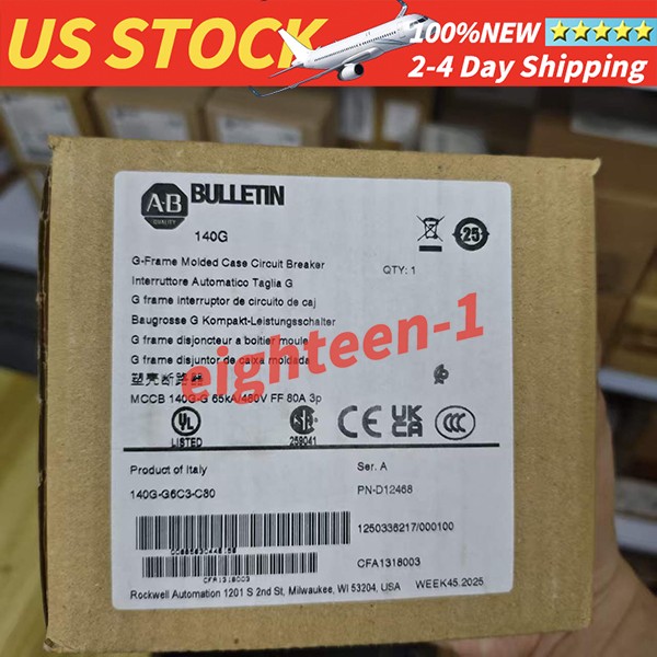 Brand NEW AB 140G-G6C3-C80 Industrial Breaker Free Shipping