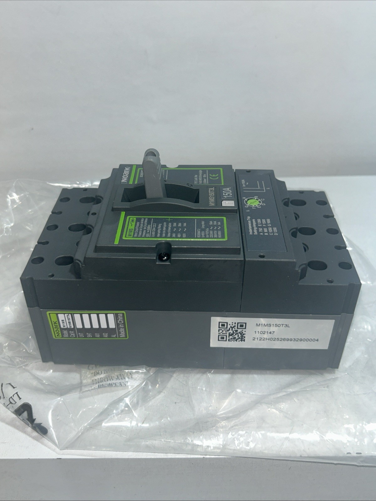 New Noark M1S150T3L Mounded Case Circuit Breaker, Protector