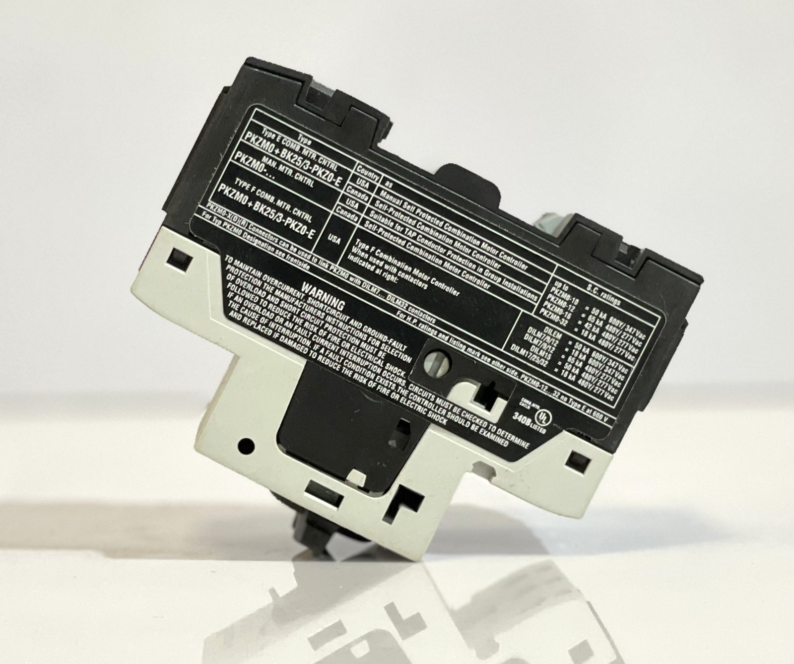 MOELLER PKZM0-2.5 MOTOR PROTECTION CIRCUIT BREAKER RANGE 1.6-2.5AMP FAST SHIP