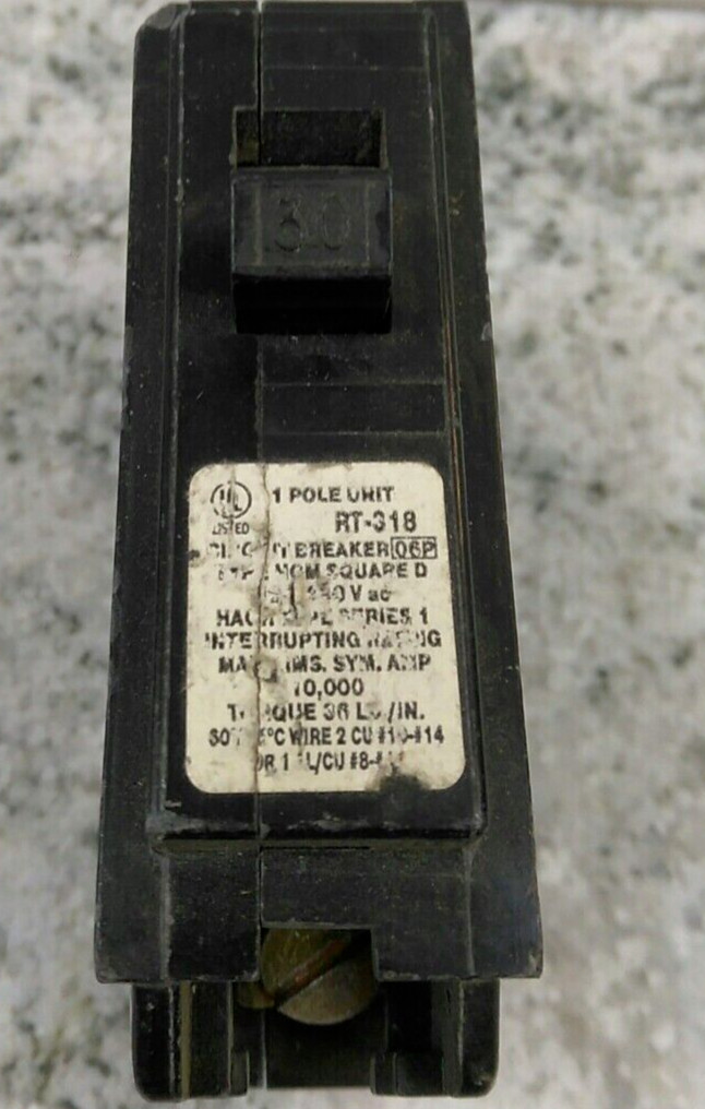 SQUARE D/BREAKER/ HOM130 / 30A/1P/120/240V/ HOM/ OLD STYLE/use(34D2