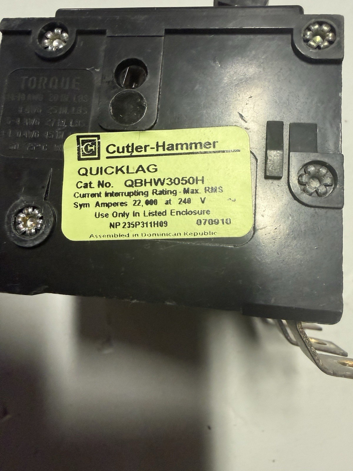 (Lot Of 200) EATON Cutler Hammer QBHW3050H 3 pole 50Amp bolt on 240v Breakers.