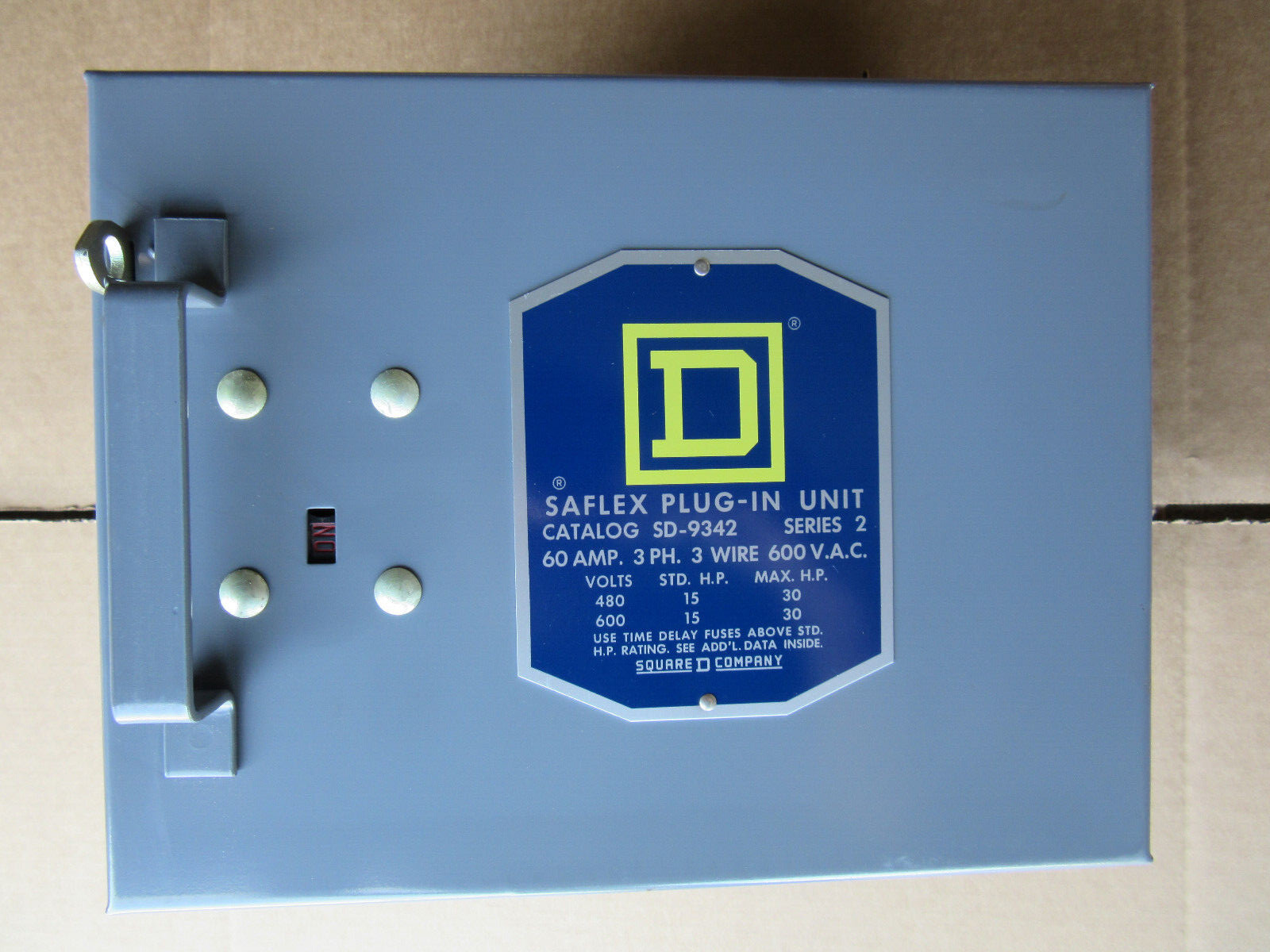 Square D SD-9342 Saflex Plug-In 60A 3-Phase 600V Bus Plug Unit Series 2 NEW!!!