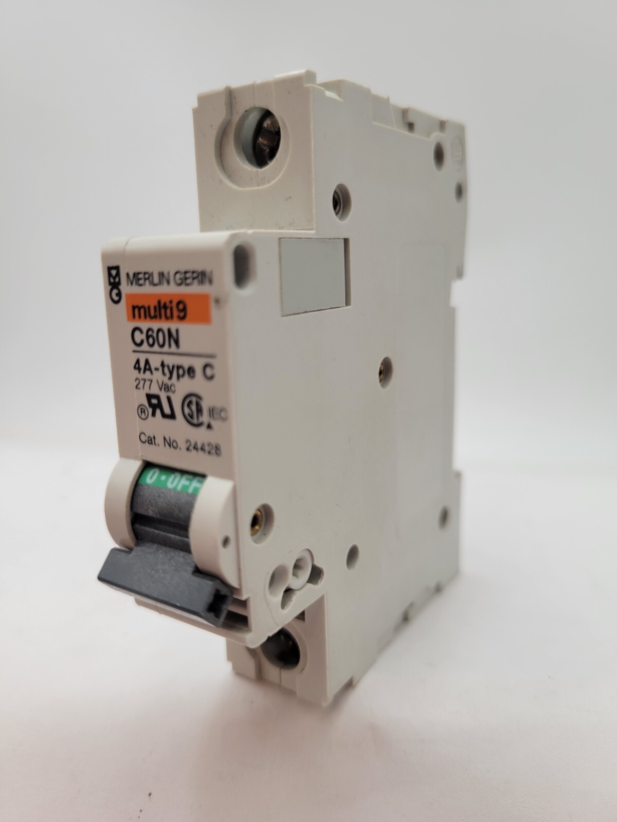 Merlin Gerin C60N DIN Rail Multi-9 Circuit Breaker 4A 277V 1P 1PH Type C 4 Amp