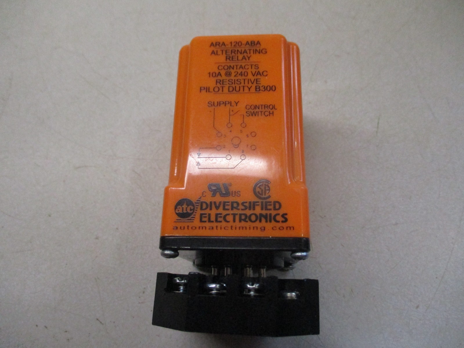 ATC Diversified Electronics Division ARA120ABA Alternating Relay 10A 240 VAC