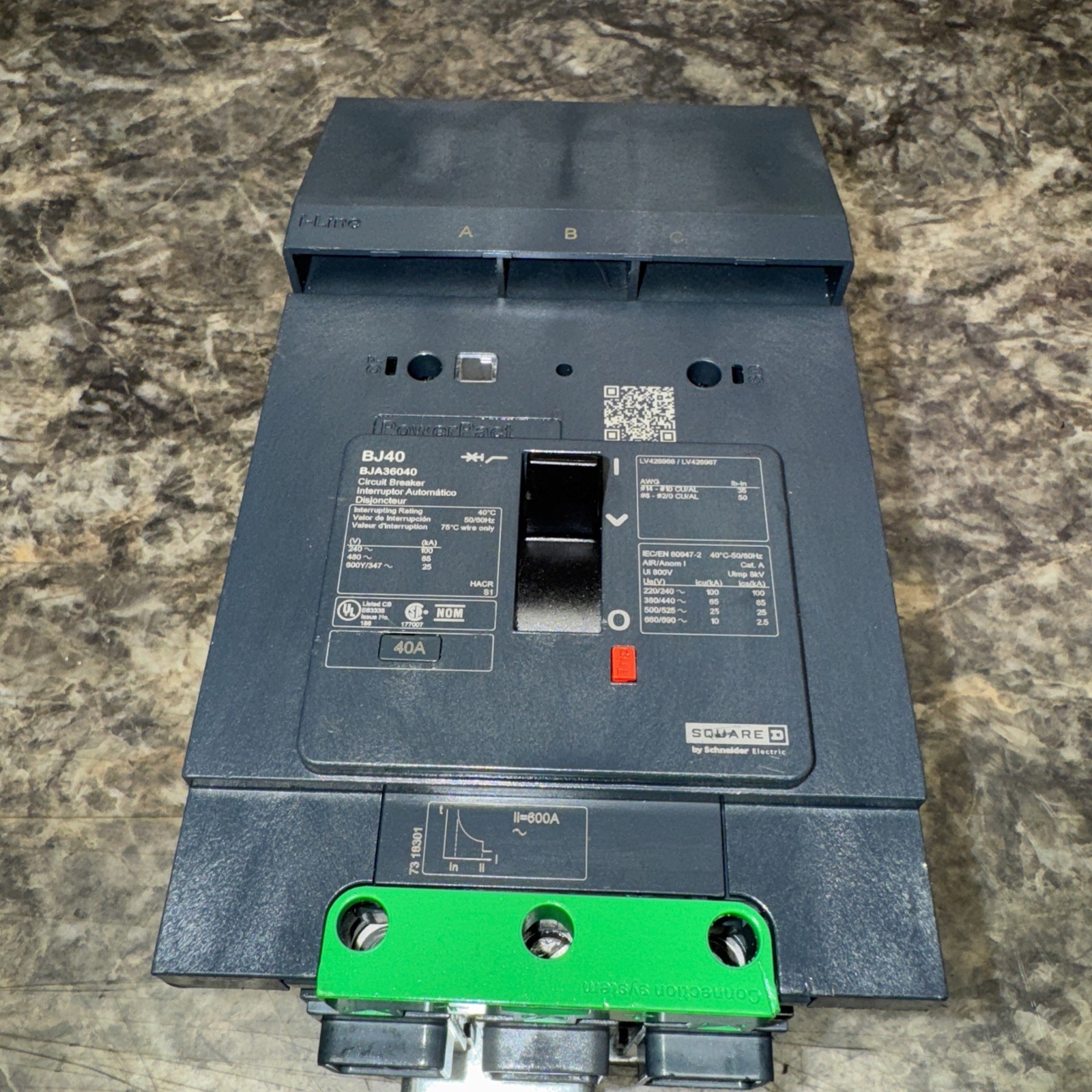 NEW Square D BJA36040 40amp 3pole I-line circuit breaker BJ40 Powerpact