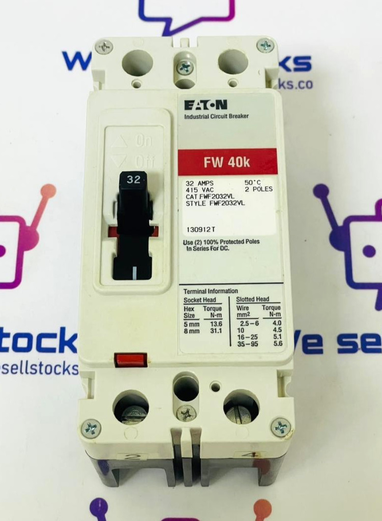 Eaton FWF2032VL Circuit Breaker 32A 2 Pole 415VAC