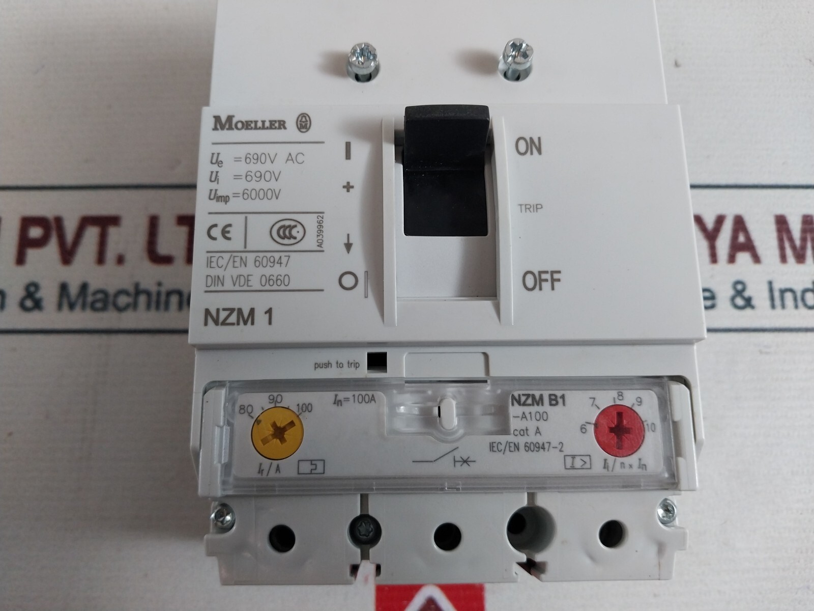 Moeller NZM B1-A100 100Amp Electric Circuit Breaker 259079