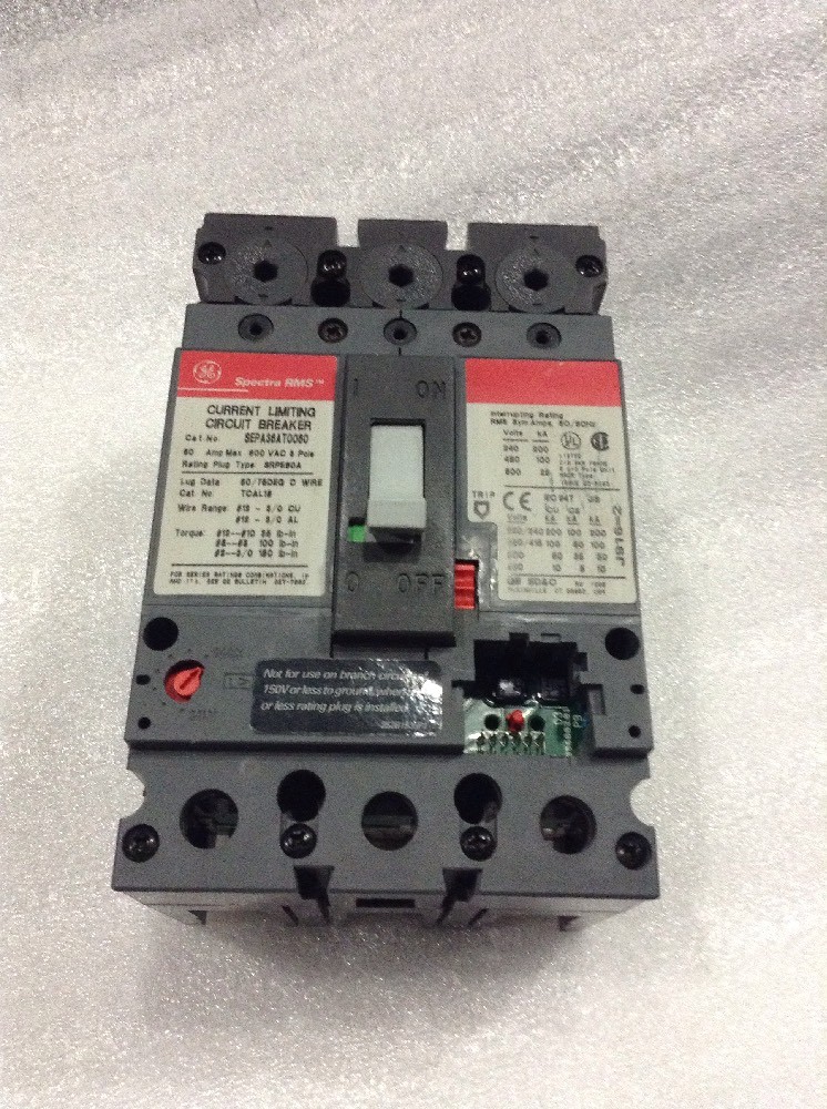 SEPA36AT0100 GENERAL ELECTRIC CIRCUIT BREAKER 3 POLE 600V RATING 100 (2 YR WTY)