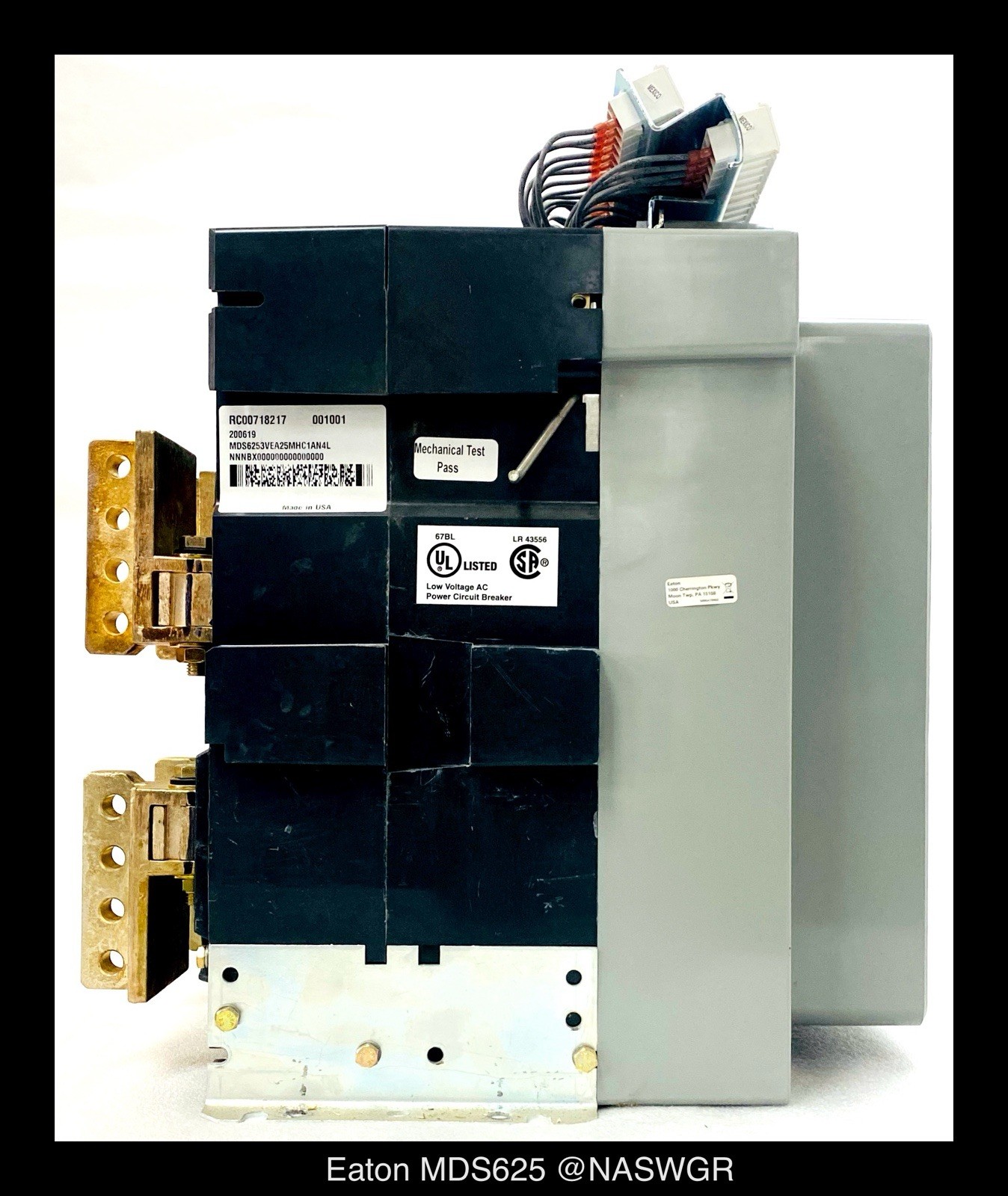 Eaton Magnum DS MDS625 Breaker (E/O,B/I) – 2500 Amp – Unused/Warranty
