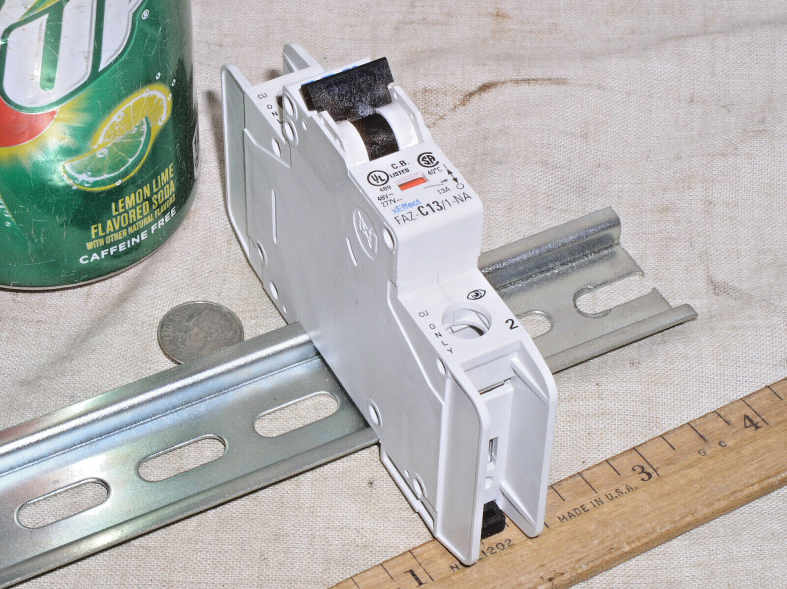 EATON HEINMANN FAZ-C13/1-NA-SP AC DC DIN RAIL CIRCUIT BREAKER 13A A AMP 48 V 277