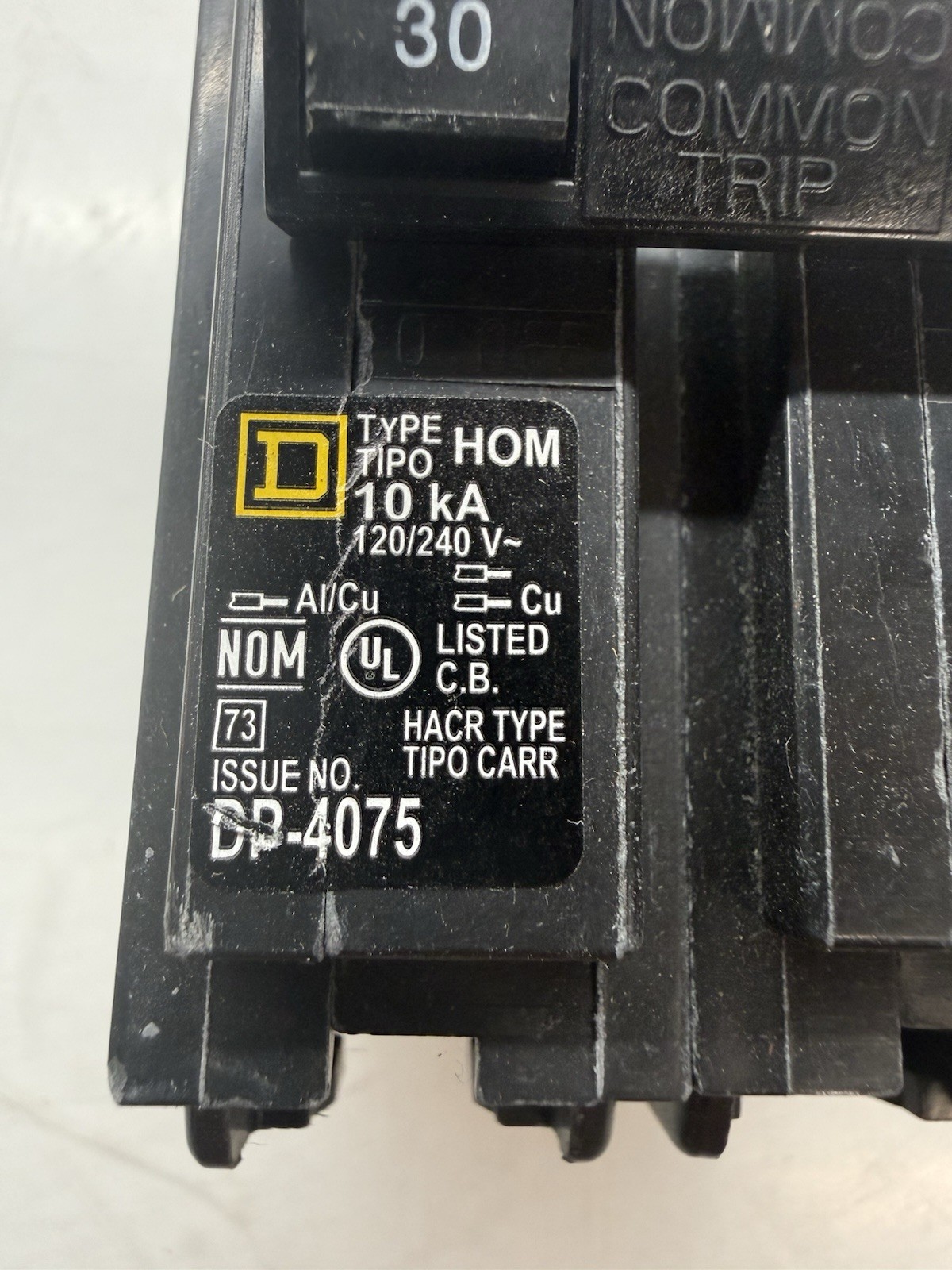 Square D Homeline HOM230CP 30amp 2-pole Circuit Breaker
