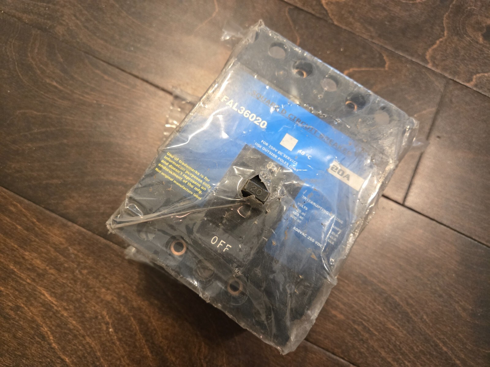 Square D FAL-36020 Molded Case Circuit Breaker 3p 20a Amp 240/480/600v-ac