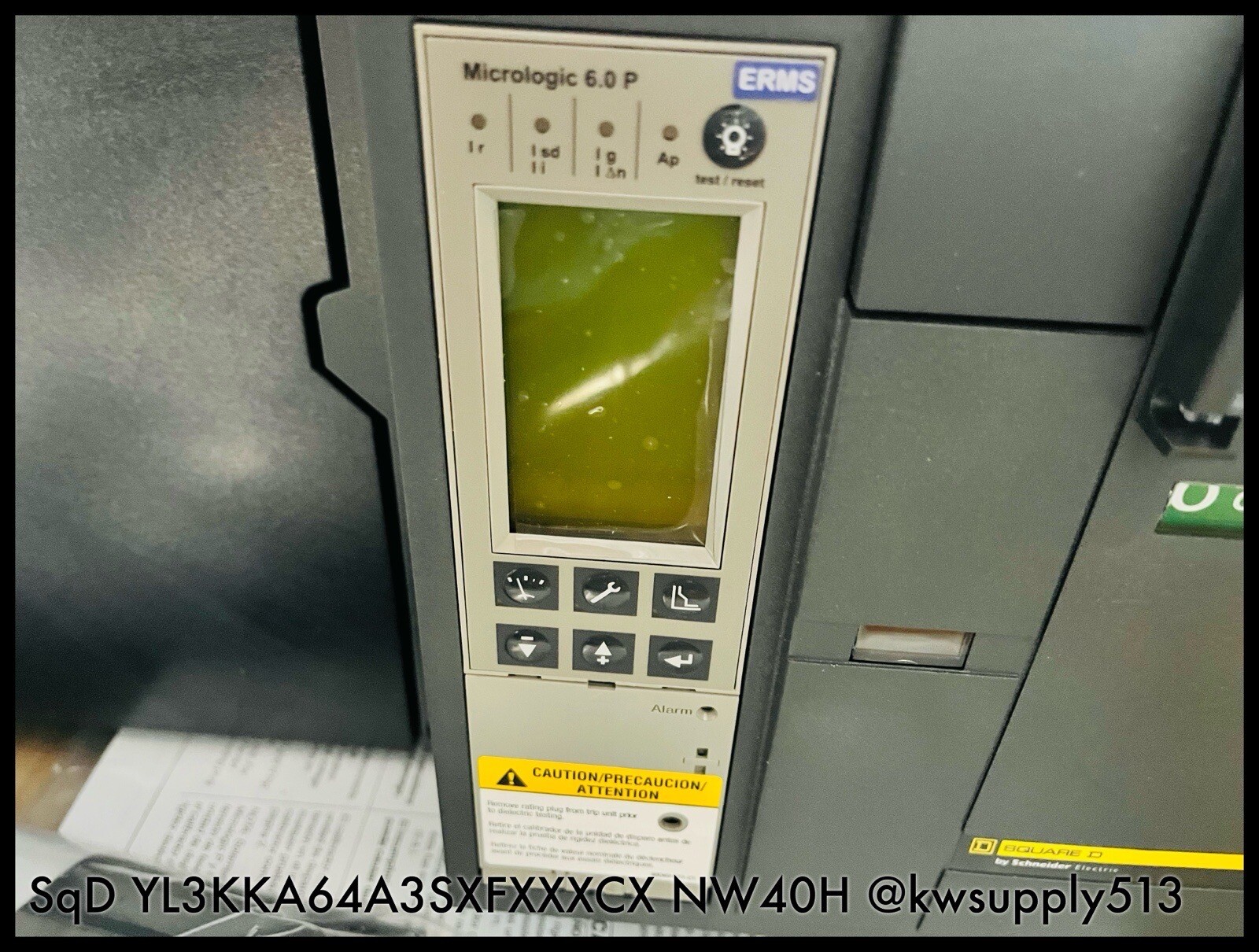 NW40H ~ Square D YL3KKA64A3SXFXXXCX NW40H Micrologic 6.0P ERMS 4000A ~ Surplus