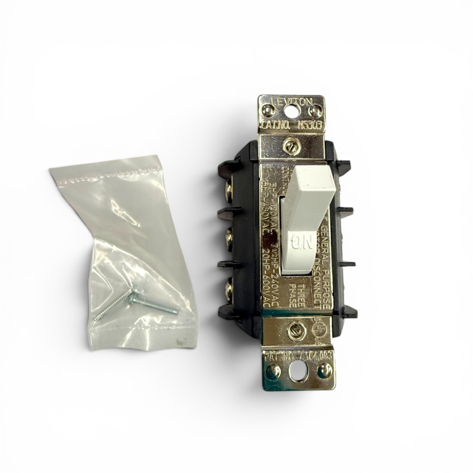 Leviton MS303-DSW 3-Pole 3-Phase Industrial Motor Starter Disconnect Switch 30A
