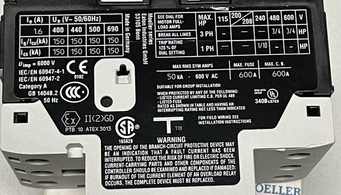 2 pieces / Eaton / motor circuit breaker / PKZM0-1.6