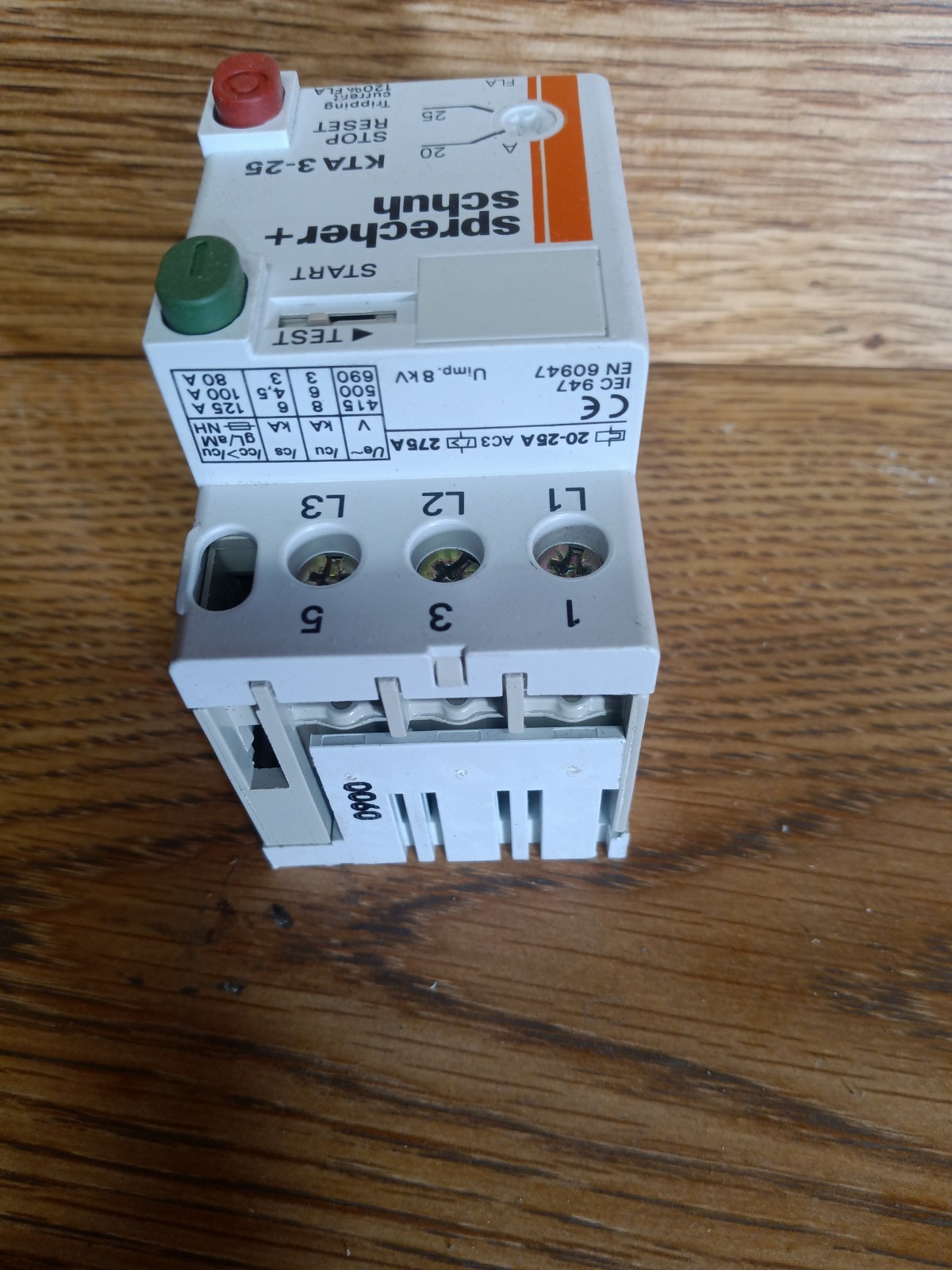 *NEW IN BOX* sprecher+schuh [KTA3-25-25A] 20-25A circuit breaker
