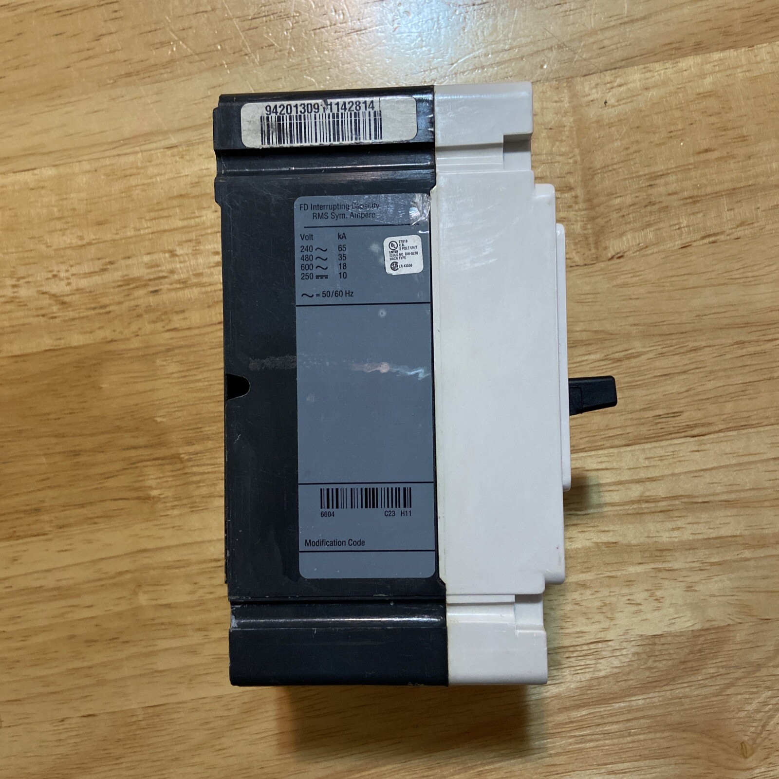 Eaton FD2040 FD 35K Molded Case Industrial Circuit Breaker 2 Pole 40A 600Vac