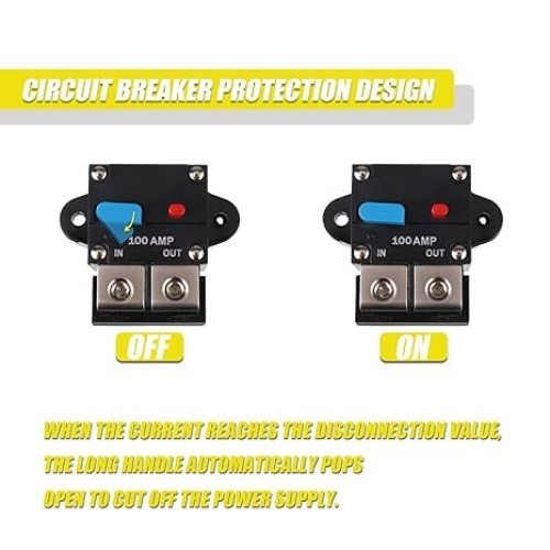 100A Circuit Breaker Resettable Circuit Breaker 100 amp Self Recov Style: 100A